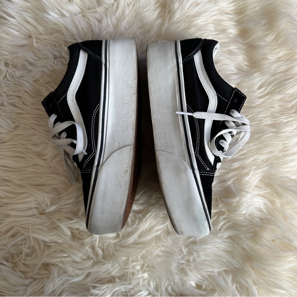 vans old skool stackform black white platform shoes 8 - Picture 3 of 6